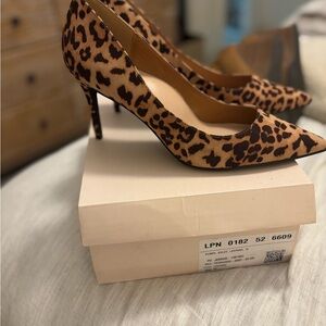 JustFab Leopard Print Stiletto Heels